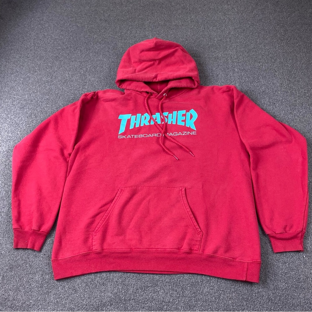 Vintage Trasher Skateboard Magazine Fleece Pullover Sweatshirt Hoodie Adult Sz M